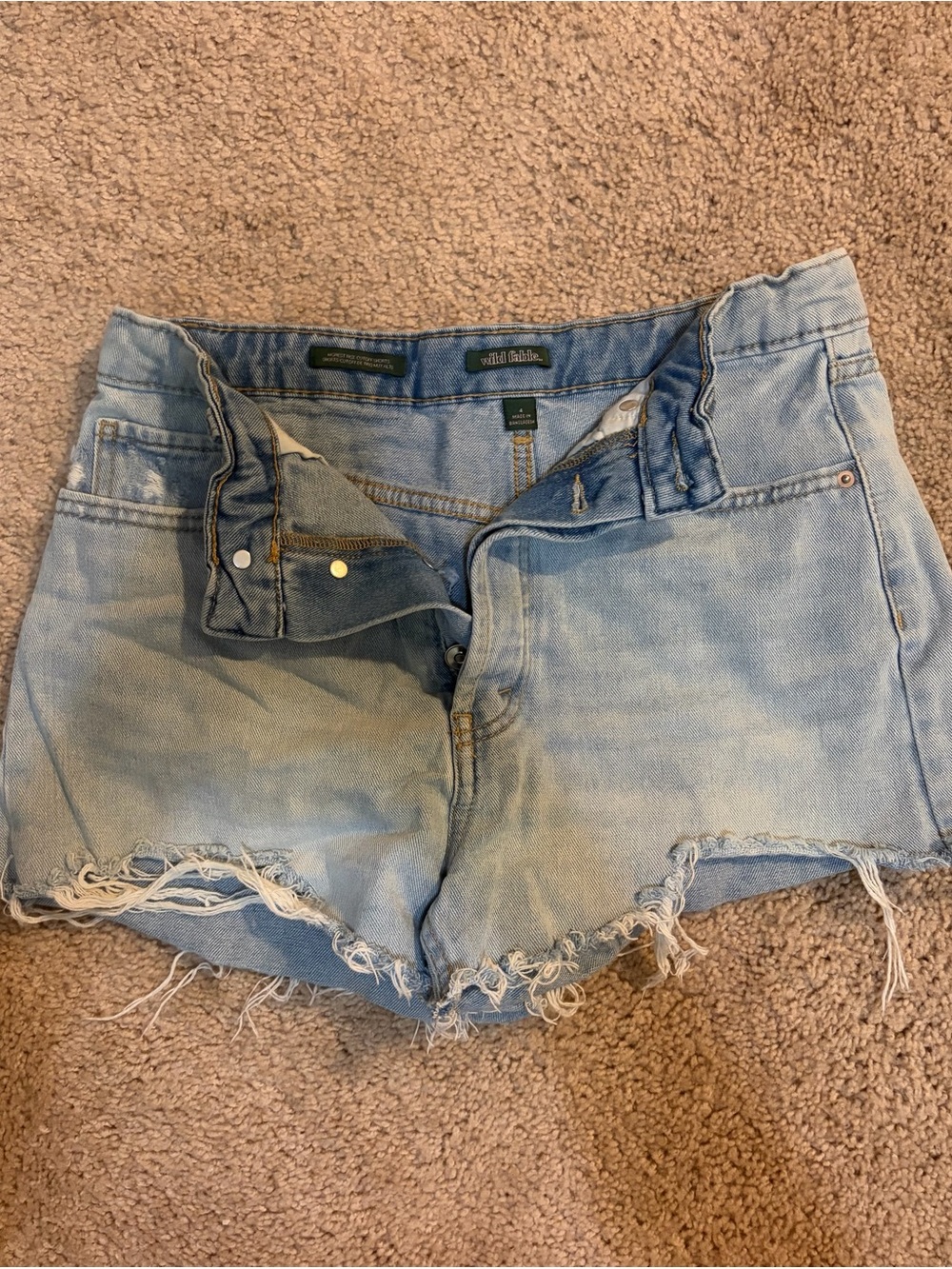 wild fable Light Blue Distressed Denim Cutoff Shorts